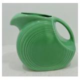 Vintage Fiesta disc water pitcher, green
