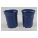 Fiesta Post 86 lot of 2 tumblers, sapphire