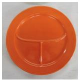 Vintage Fiesta 12" compartment plate, red