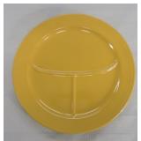 Vintage Fiesta 12" compartment plate, yellow