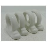 Fiesta Post 86 white lot of 4 napkin rings