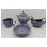 Fiesta Post 86 lilac lot of 4 pcs, glaze