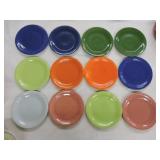 Vintage Fiesta 7" plate group, 12 mixed