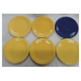 Vintage Fiesta 9" plate group, 6 mixed