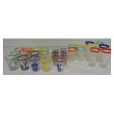 Vintage Fiesta go along lot of 25 glass tumblers