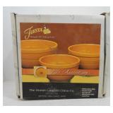 Fiesta Post 86 marigold 3 pc baking bowl set, NIB