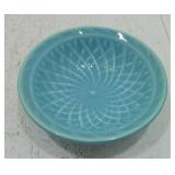 Harlequin basketweave nut cup, turquoise