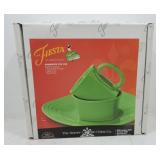 Fiesta Post 86 shamrock 3 pc place setting NIB