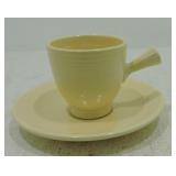 Vintage Fiesta demitasse cup & saucer, ivory