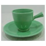 Vintage Fiesta demitasse cup & saucer, green