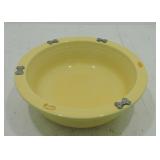 Fiesta Post 86 yellow dog bowl, missing 2 bones