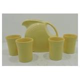 Fiesta Post 86 yellow disc water pitcher and