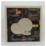 Fiesta Post 86 white 5 pc place setting NIB