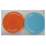 Vintage Fiesta 13" chop plate group, red &