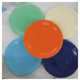Vintage Fiesta 13" chop plate group, 5 mixed