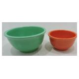 Kitchen Kraft lot of 2 mixing bowls, green medium
