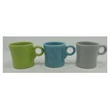 Vintage Fiesta mug group, 3 mixed