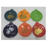 Fiesta Post 86 lot of 6 ornaments