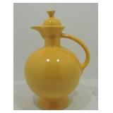 Vintage Fiesta carafe, yellow, chip to finial