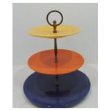 Vintage Fiesta 3 tier tidbit tray