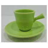 Fiesta Post 86 AD cup & saucer, chartreuse, NIB