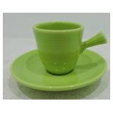Fiesta Post 86 AD cup & saucer, chartreuse, NIB