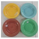 Vintage Fiesta deep plate group, 4 mixed