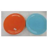 Vintage Fiesta 13" chop plate group, red &