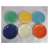 Vintage Fiesta 6" plate group, all 6 original