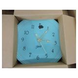 Fiesta Post 86 turquoise plate clock, NIB