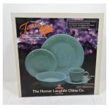 Fiesta Post 86 turquoise 5 pc place setting, NIB