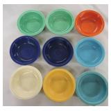 Vintage Fiesta 4 3/4" fruit bowl group,