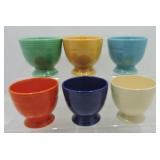 Vintage Fiesta egg cup group, all 6 original