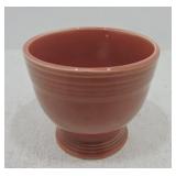 Vintage Fiesta egg cup, rose, pinhole glaze miss