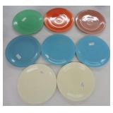 Vintage Fiesta 9" plate group, 8 mixed
