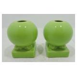 Fiesta Post 86 pair of round candle sticks,