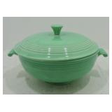 Vintage Fiesta casserole, green, nick to top rim