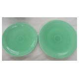 Vintage Fiesta 15" and 13" chop plates, green