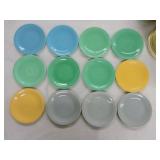 Vintage Fiesta 6" plate group, 12 mixed