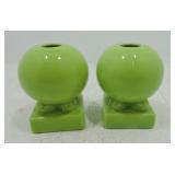 Fiesta Post 86 pair round candle sticks,