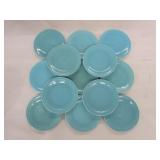 Vintage Fiesta 6" plate group, 13 turquoise