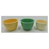 Vintage Fiesta lot of 3 mixing bowls: 1 - #1 and