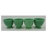 Vintage Fiesta lot of 4 egg cups, green