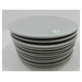Vintage Fiesta 9" plate group, 11 gray
