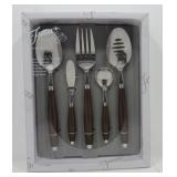 Fiesta Post 86 chocolate 5 pc hostess set, NIB