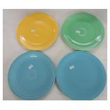 Vintage Fiesta 9" plate group, 4 mixed
