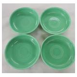 Vintage Fiesta 6" dessert bowl group, 4 green