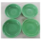 Vintage Fiesta 6" dessert bowl group, 4 green,