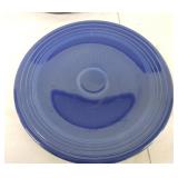 Vintage Fiesta 15" chop plate, cobalt, nick