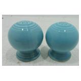 Vintage Fiesta salt & pepper shakers, turquoise